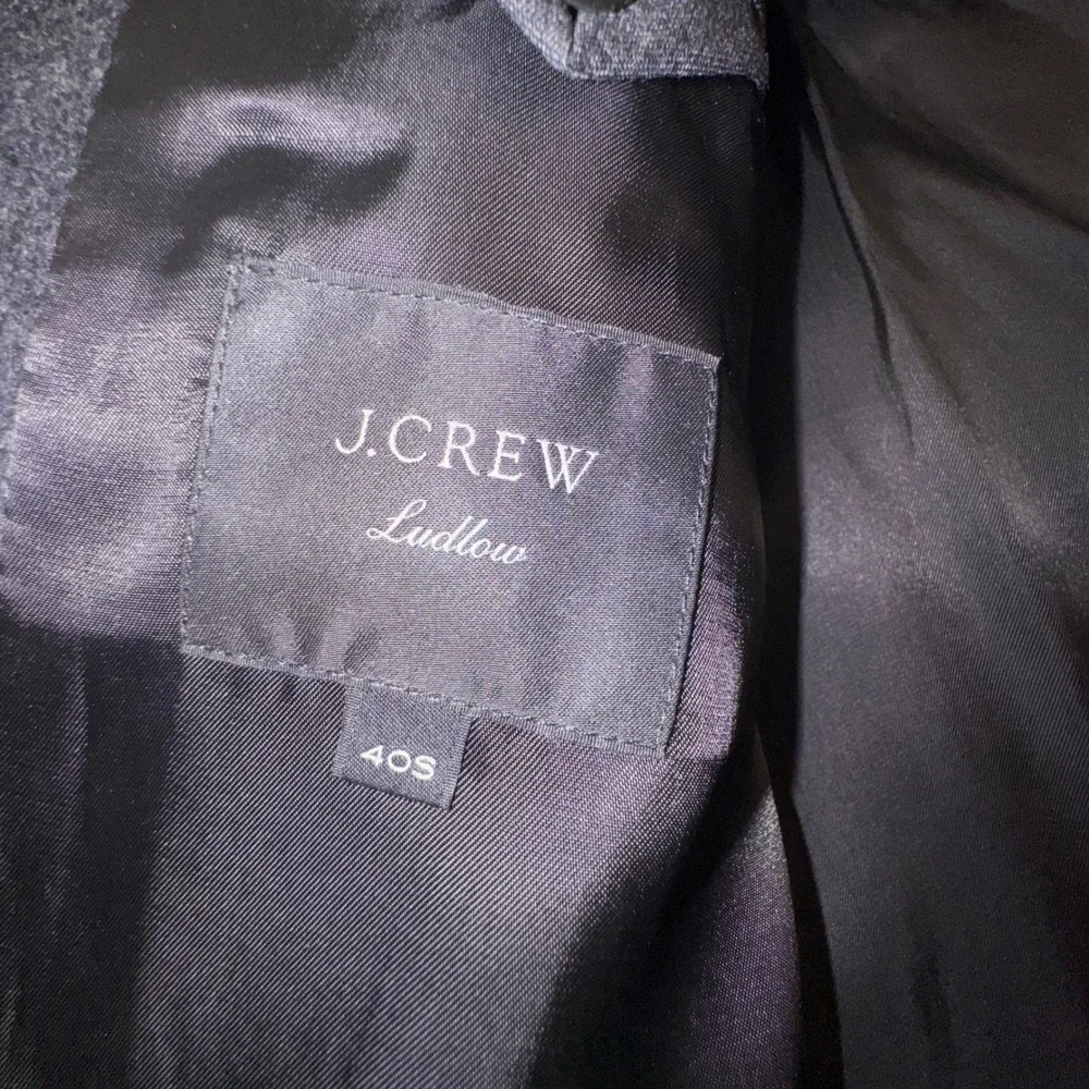 J. Crew Ludlow Charcoal Wool Cashmere Blend Topcoat Overcoat Men's 40S Long Coat